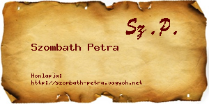 Szombath Petra névjegykártya